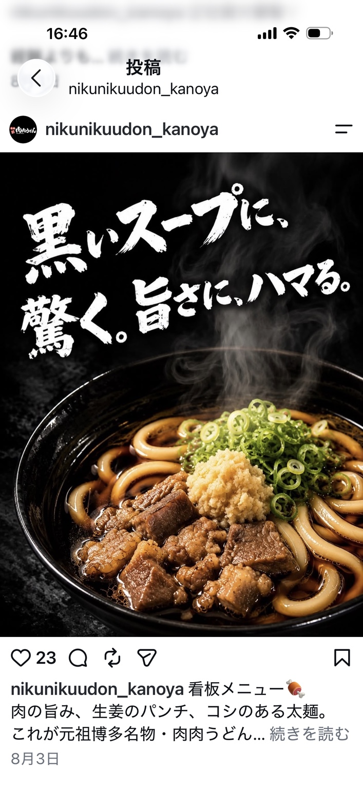 黒いスープに、驚く。旨さに、ハマる。肉肉うどんの紹介画像